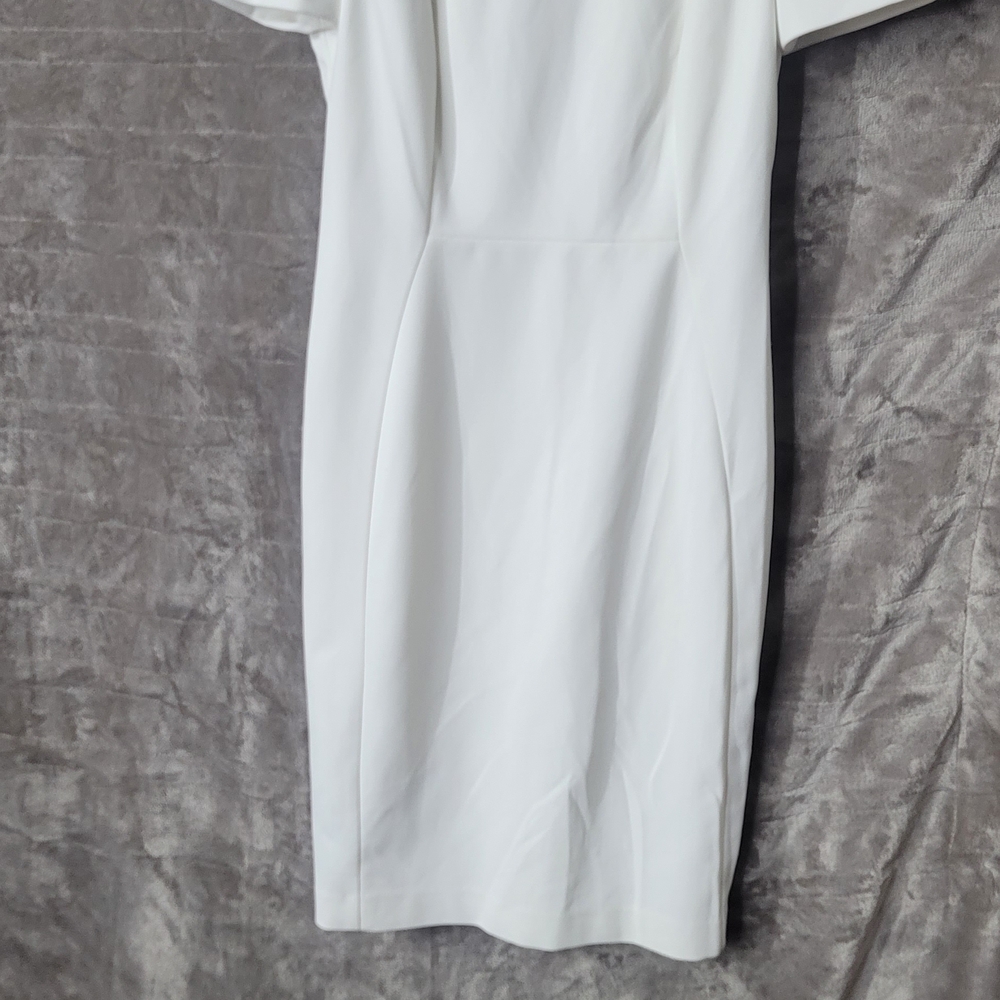 Calvin Klein Collection Elegant White Midi Dress